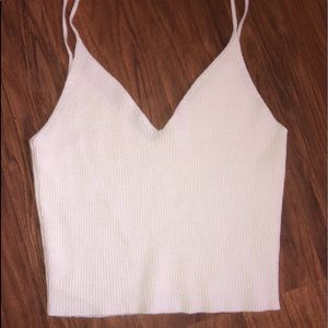 White Pacsun cropped tank